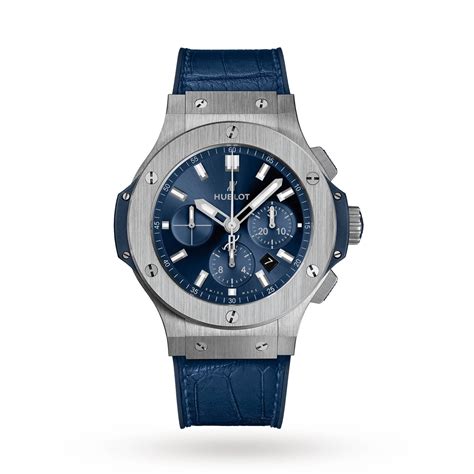 hublot blue steel|hublot 44mm chronograph.